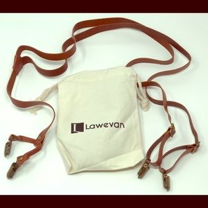 (3) NEW Lawevan Brown Leather Suspenders